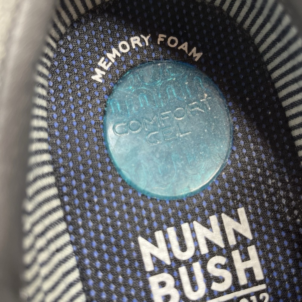 Nunn Bush Men's 9.5 Barklay Canvas Plain‎ Toe Oxford Lace Up Navy Multi Blue - Picture 10 of 12